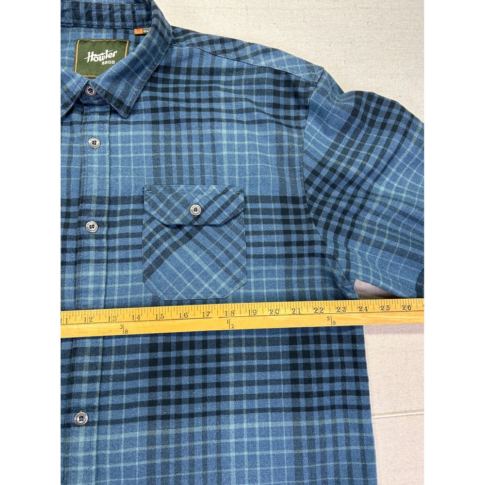 Howler Bros Mens XL Brothers Plaid Cotton Blend Long Sleeve Button Shirt - Picture 3 of 7